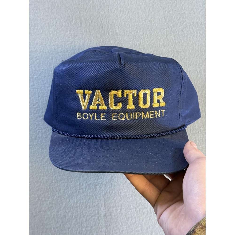Vactor Boyle Equipment Hat Cap Snap Back Mens One Size Blue Rope Twill Workwear